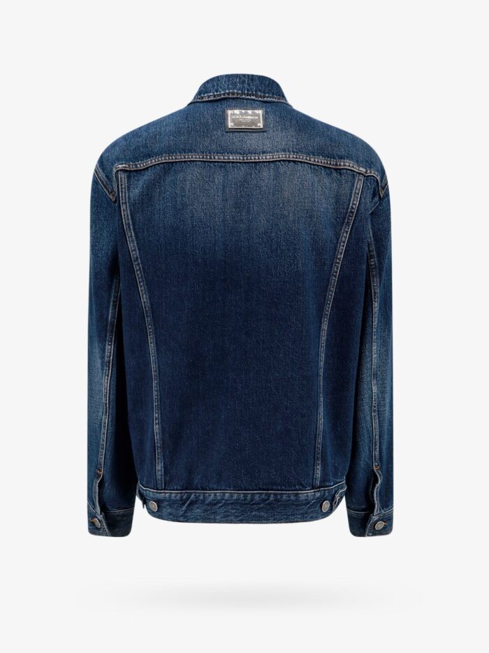 Dolce & Gabbana Denim Jacket With Logoed Label