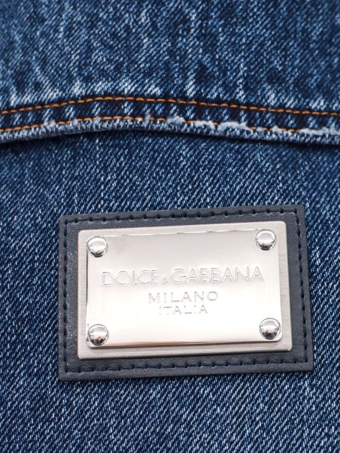 Dolce & Gabbana Denim Jacket With Logoed Label