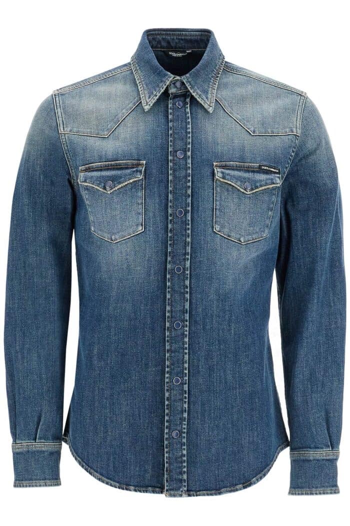 DOLCE & GABBANA Denim Stretch Shirt For Men