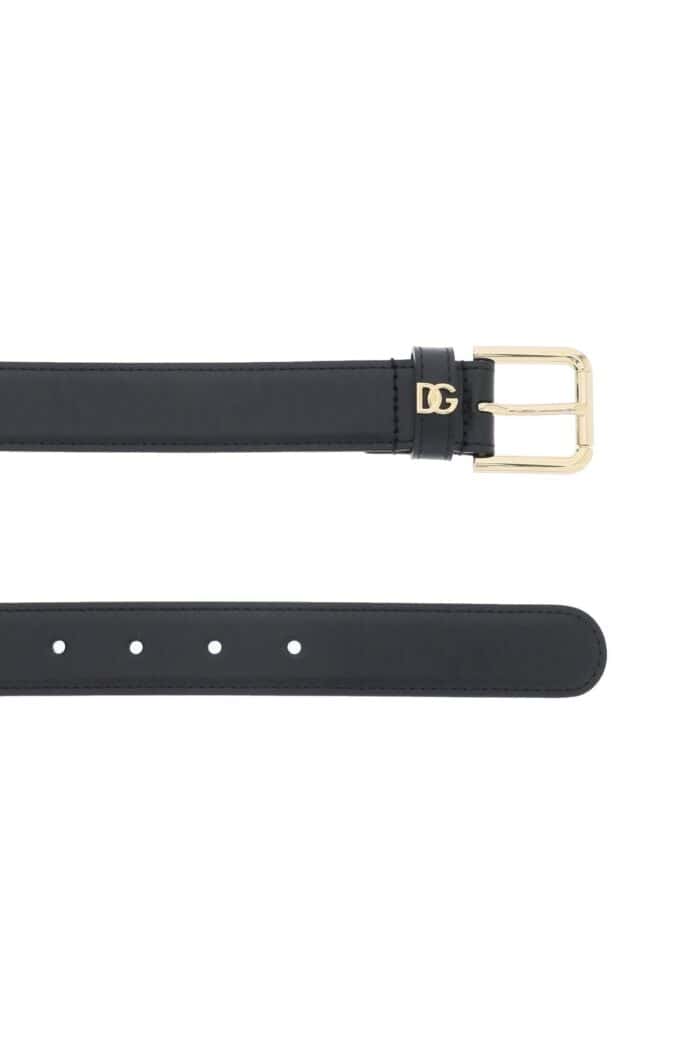 Dolce & Gabbana Dg Logo Leather Belt