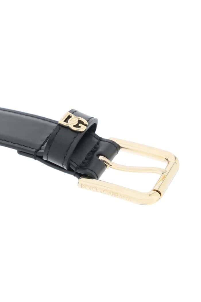 Dolce & Gabbana Dg Logo Leather Belt