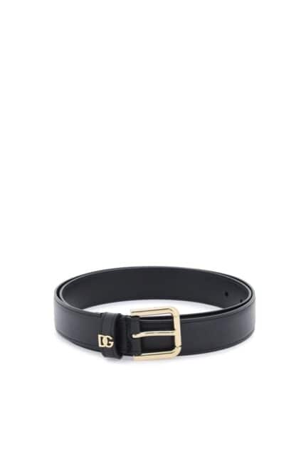 Dolce & Gabbana Dg Logo Leather Belt