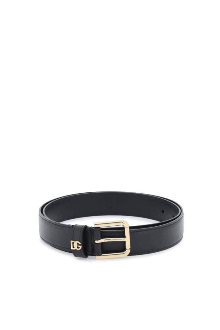 Dolce & Gabbana Dg Logo Leather Belt