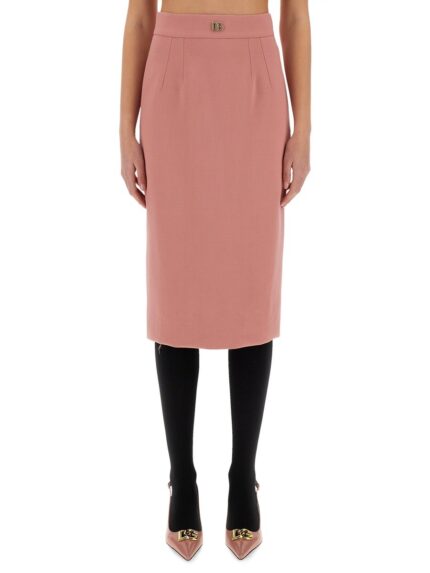 Dolce & Gabbana DG LOGO LONGUETTE PENCIL SKIRT