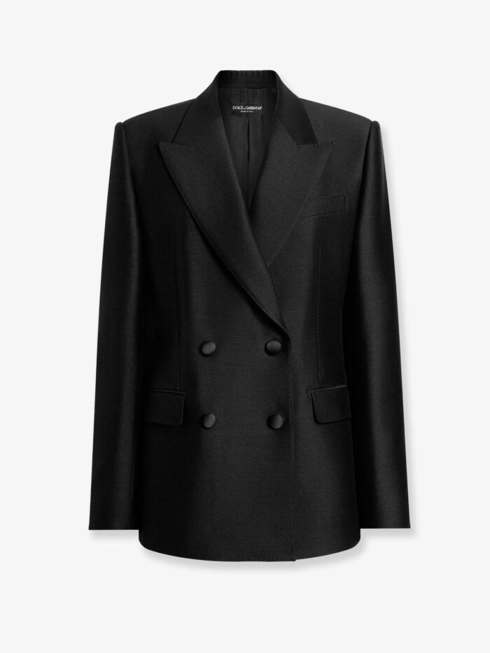 dolce & gabbana double breasted faille blazer Dolce & Gabbana Double-breasted Faille Blazer