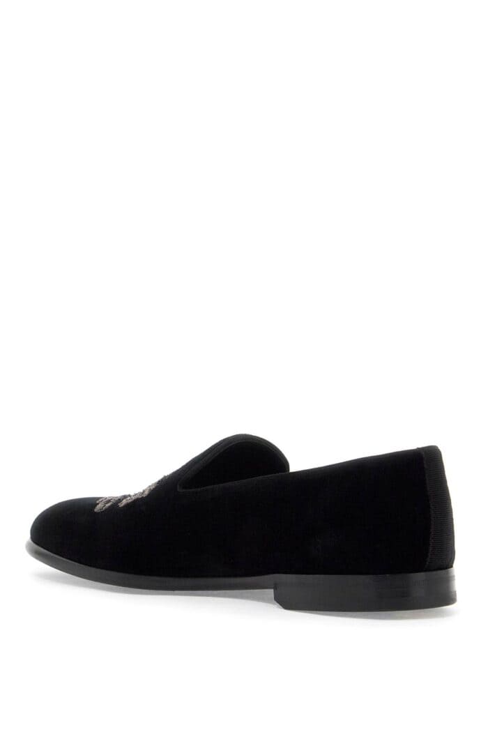 DOLCE & GABBANA Embroidered Velvet Loafers