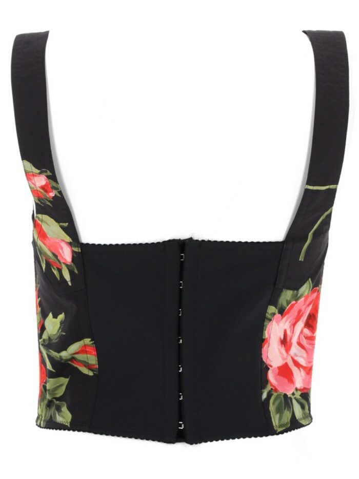 Dolce & Gabbana FLORAL PRINT BUSTIER TOP