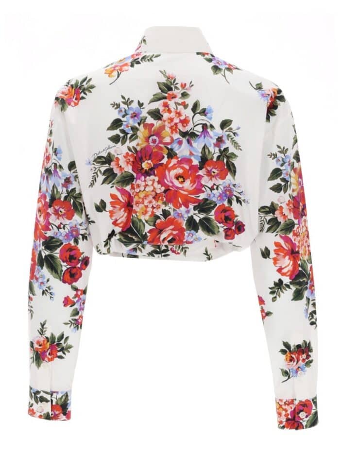 Dolce & Gabbana FLORAL PRINT CROP SHIRT