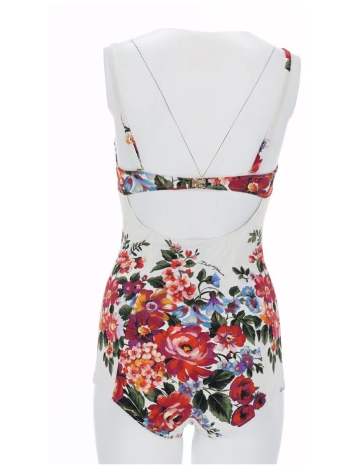Dolce & Gabbana FLORAL PRINT ONE PIECE SWIMSUIT