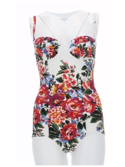 Dolce & Gabbana FLORAL PRINT ONE PIECE SWIMSUIT