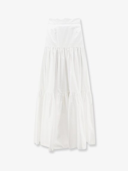 Dolce & Gabbana Flounced Poplin Long Skirt