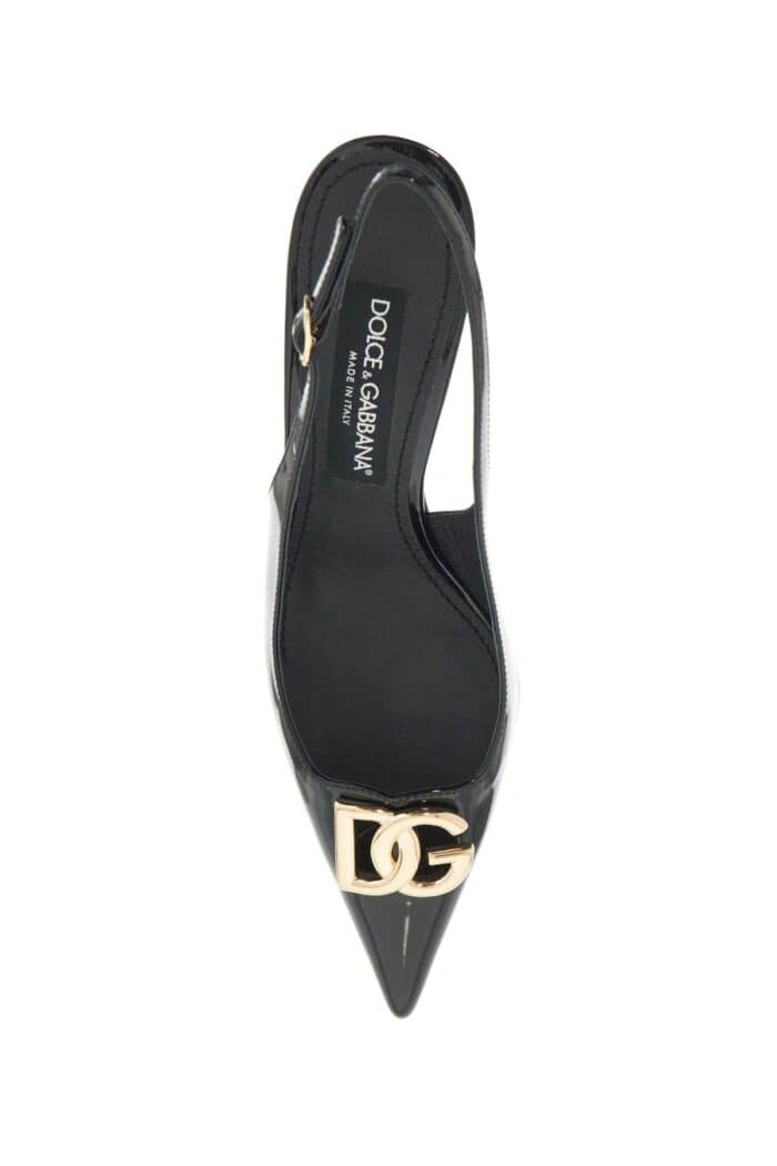 DOLCE & GABBANA Glossy Leather Slingback D