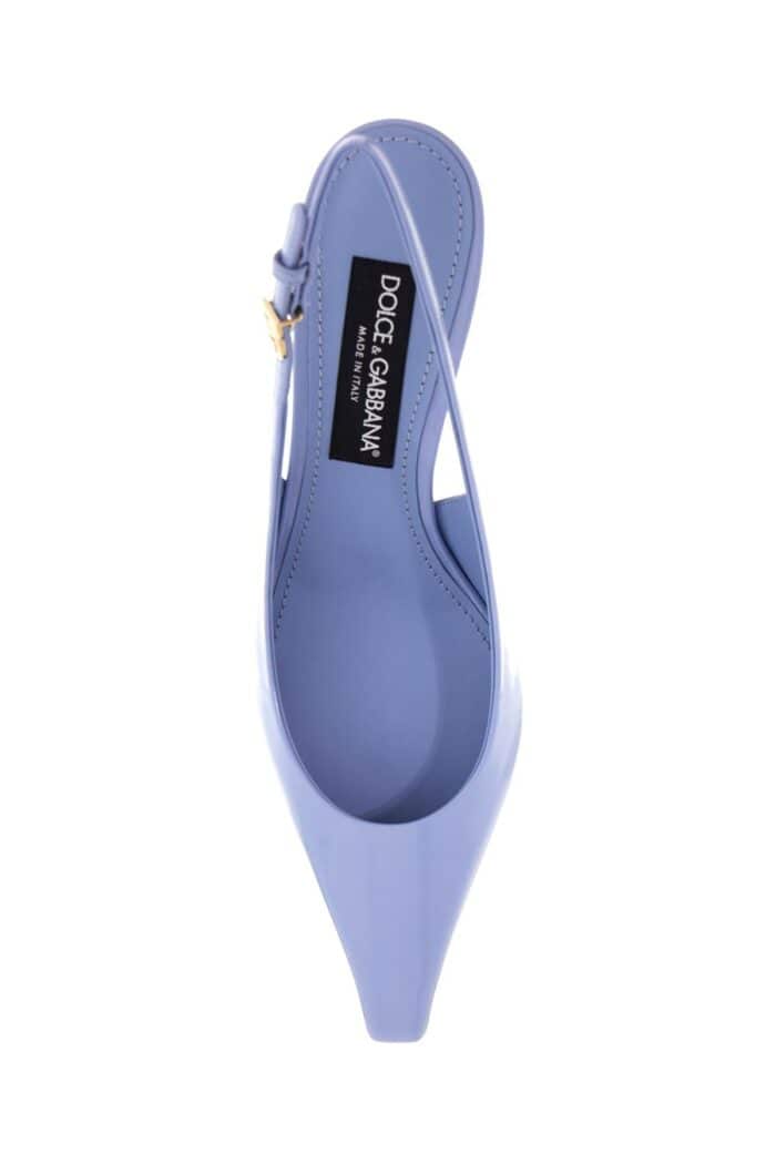 DOLCE & GABBANA Glossy Leather Slingback D