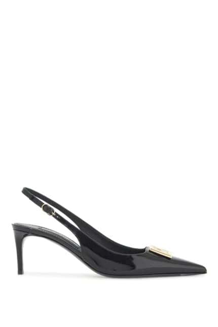 DOLCE & GABBANA Glossy Leather Slingback D