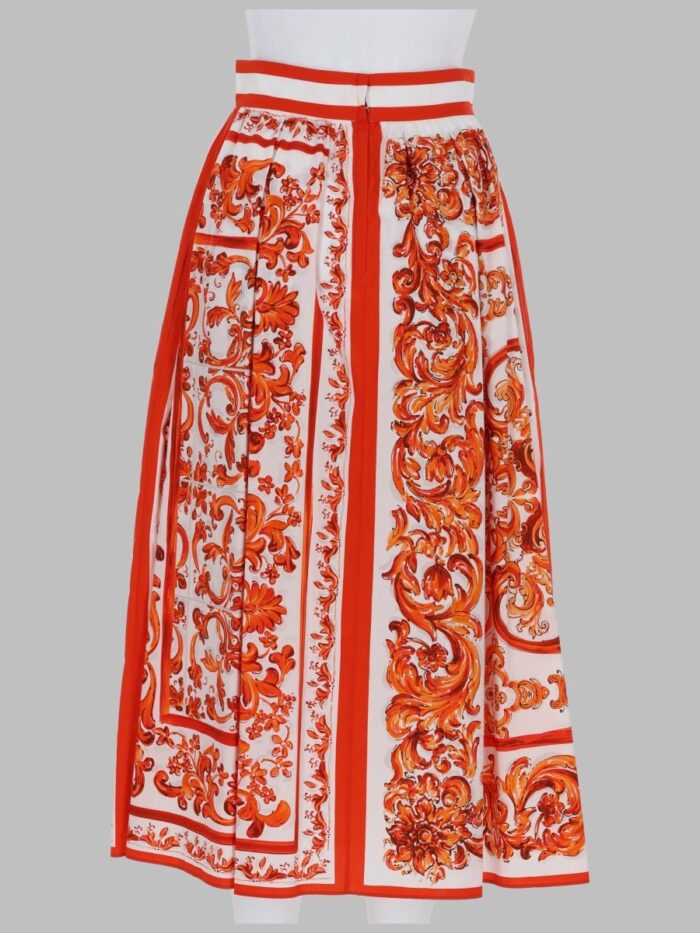 Dolce & Gabbana GONNA A PIEGHE IN POPELINE