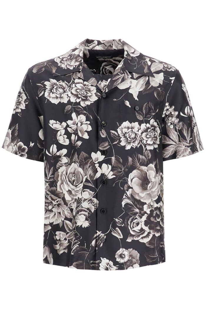 DOLCE & GABBANA Hawaii Silk Shirt With Floral Print Set