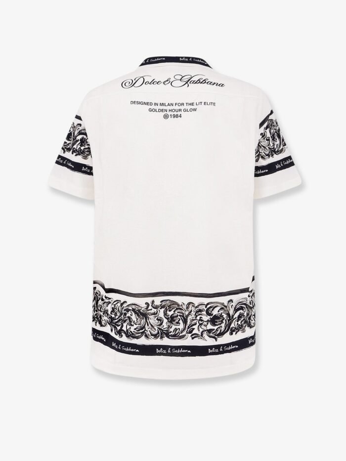Dolce & Gabbana Hawaiian Pique Cotton Shirt