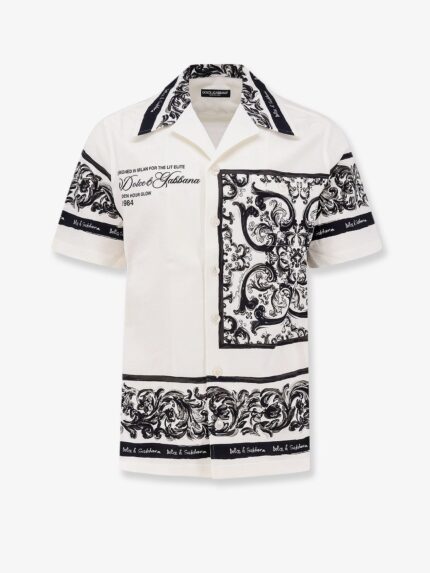 Dolce & Gabbana Hawaiian Pique Cotton Shirt
