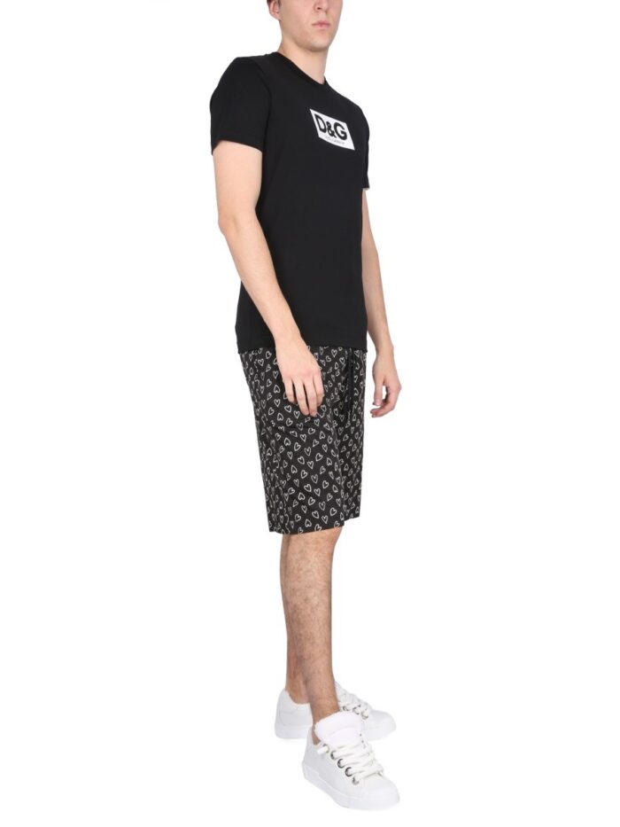 Dolce & Gabbana HEART PRINT BERMUDA SHORTS