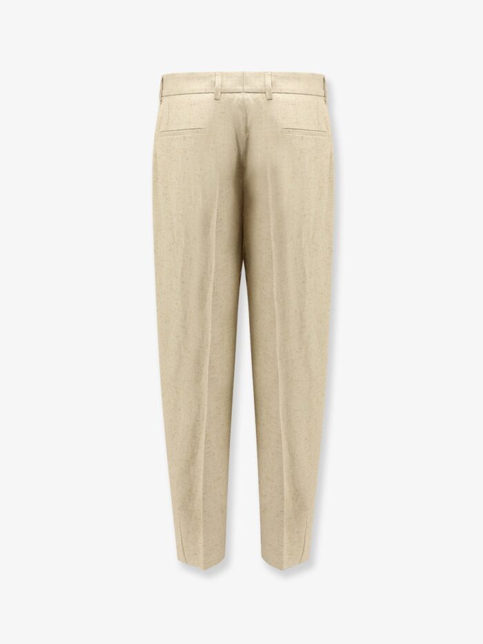 Dolce & Gabbana Hemp, Linen And Silk Trousers With Tweed Effect