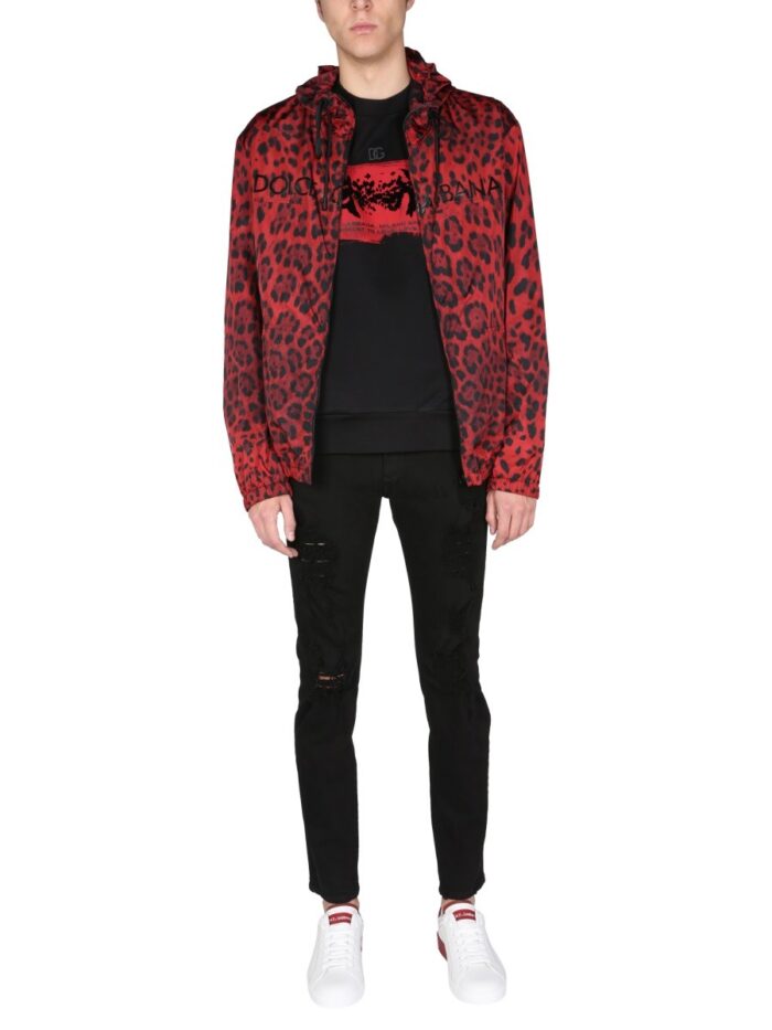 Dolce & Gabbana JACKET WITH ANIMAL PRINT