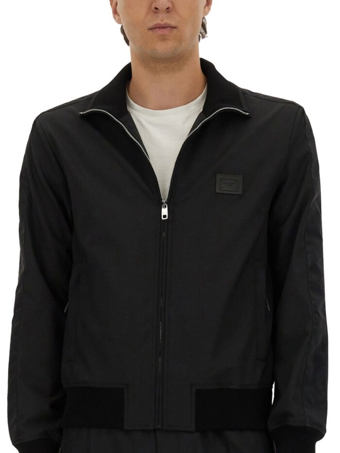 Dolce & Gabbana JACKET WITH LOGO PLAQUE