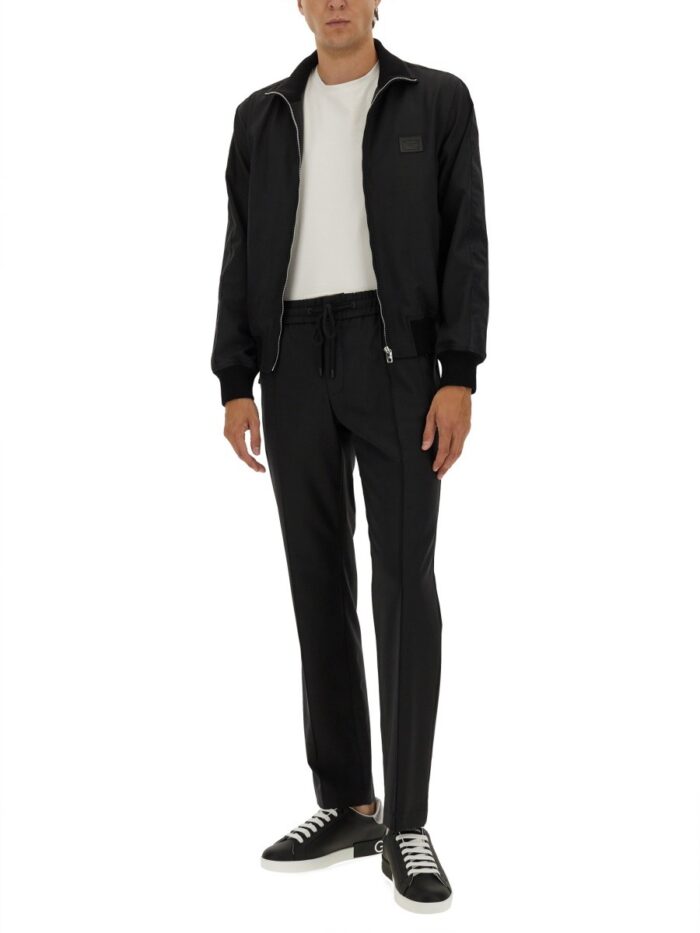 Dolce & Gabbana JACKET WITH LOGO PLAQUE