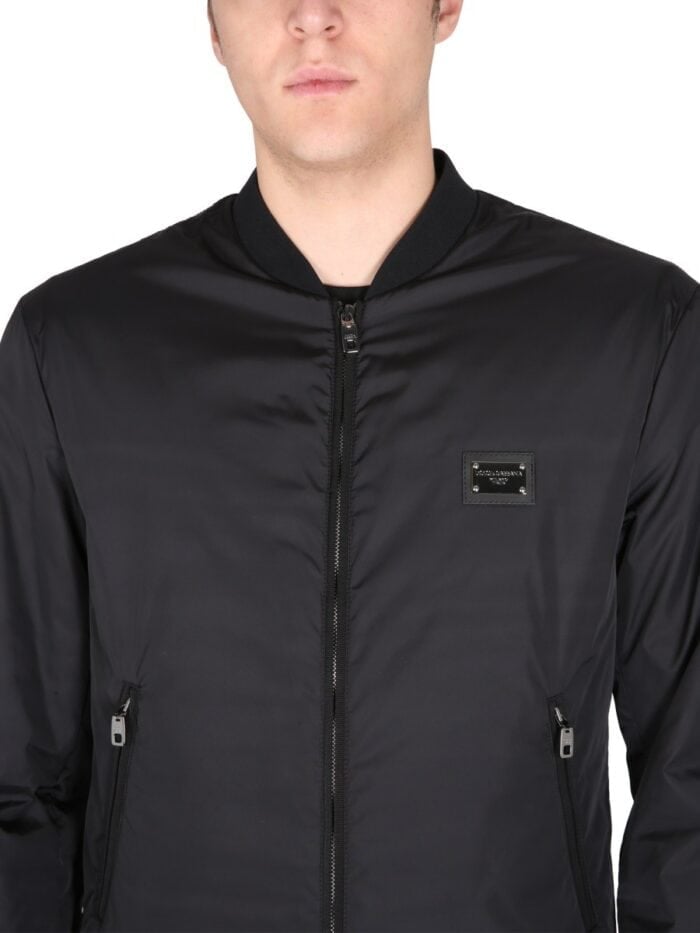 Dolce & Gabbana JACKET WITH LOGO PLAQUE