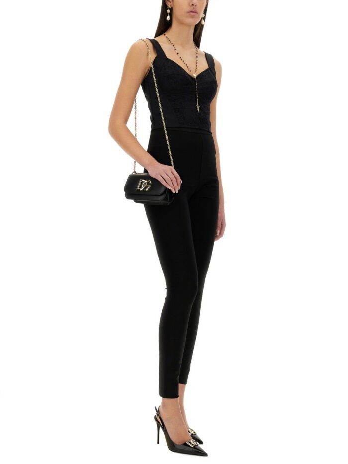 Dolce & Gabbana JACQUARD AND LACE SHEATH CORSETRY BUSTIER