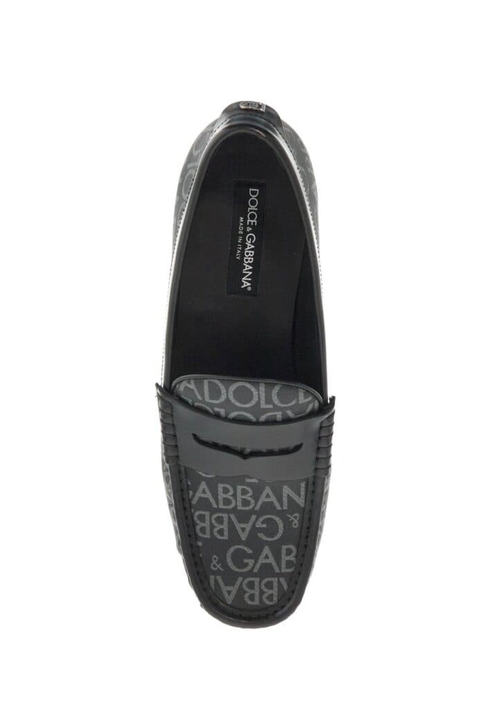 DOLCE & GABBANA Jacquard Canvas Loafers