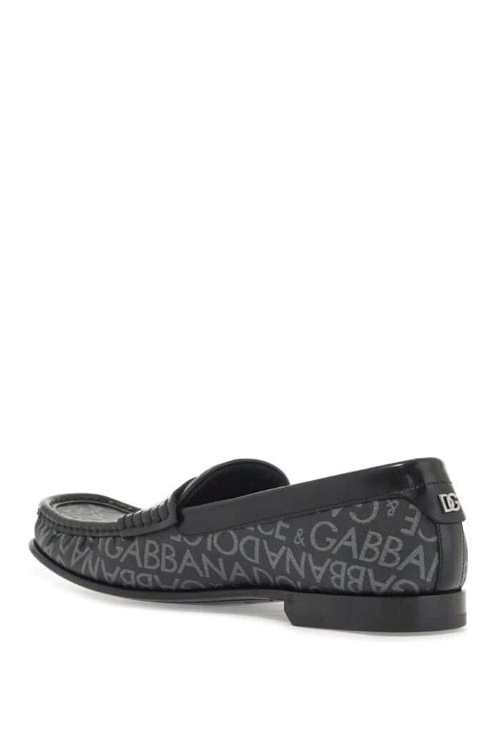 DOLCE & GABBANA Jacquard Canvas Loafers