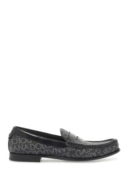 DOLCE & GABBANA Jacquard Canvas Loafers