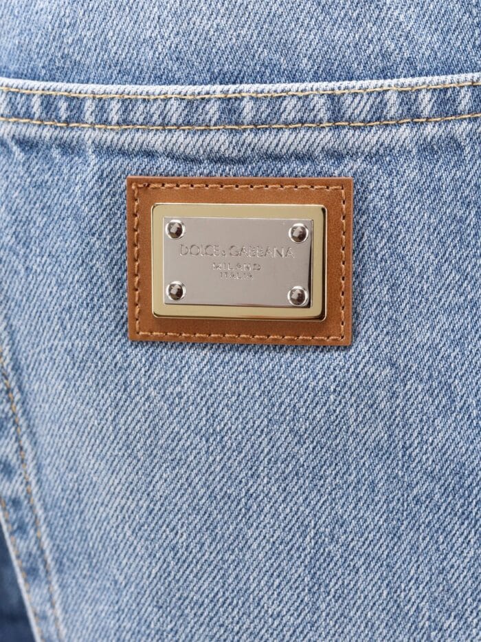 Dolce & Gabbana Jeans With Logo Iconic Metal Plate