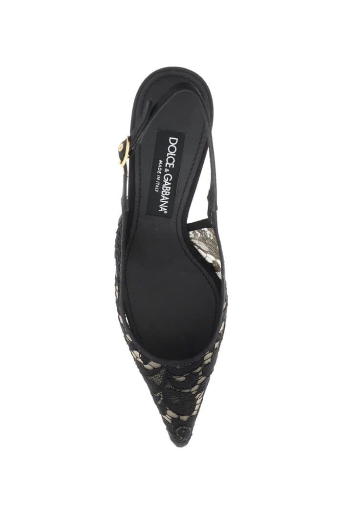 Dolce & Gabbana Lace Slingback Pumps