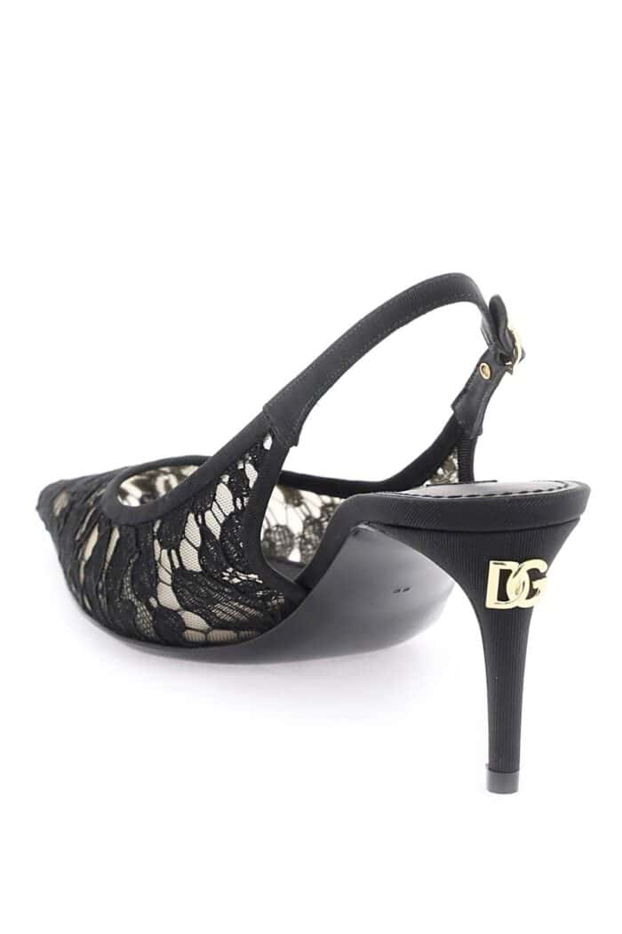 Dolce & Gabbana Lace Slingback Pumps