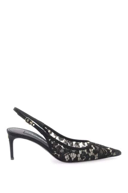 Dolce & Gabbana Lace Slingback Pumps