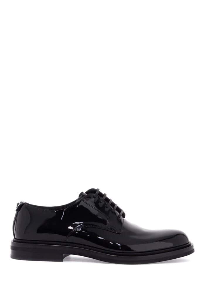 dolce & gabbana lace up patent leather derby DOLCE & GABBANA Lace-up Patent Leather Derby