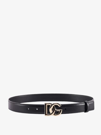 Dolce & Gabbana Leather Belt With Dg Logo