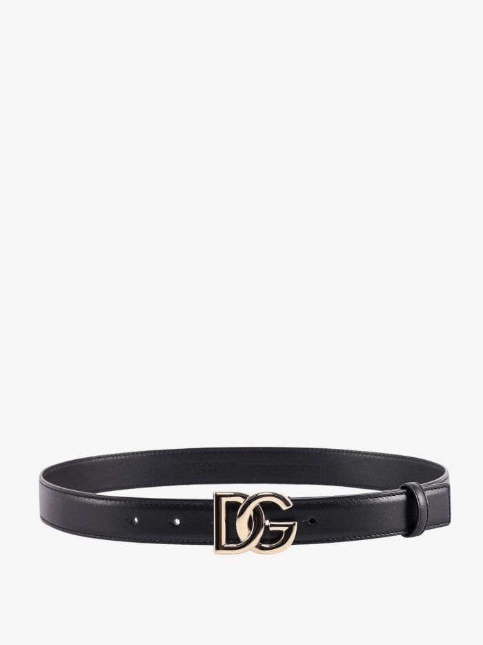 Dolce & Gabbana Leather Belt With Dg Logo