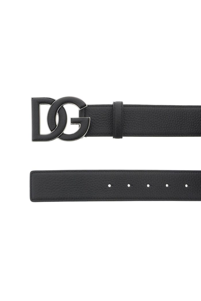 DOLCE & GABBANA Leather Belt With Dg Logo Buckle