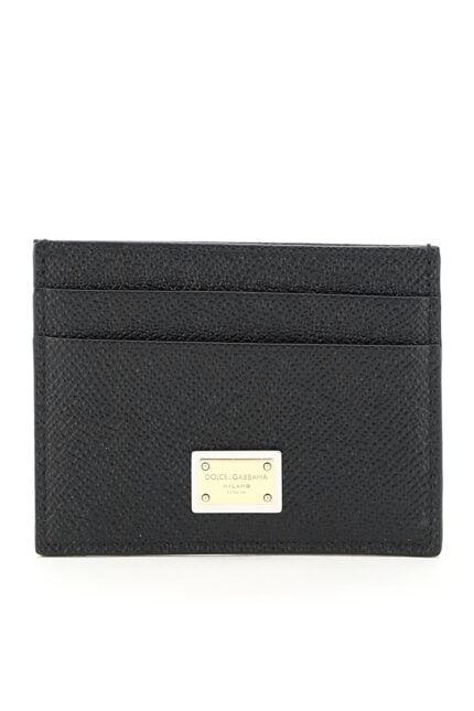 Dolce & Gabbana Leather Card Holder With Logo Plaque