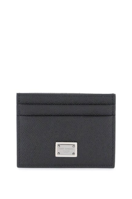 DOLCE & GABBANA Leather Card Holder With Logo Plate