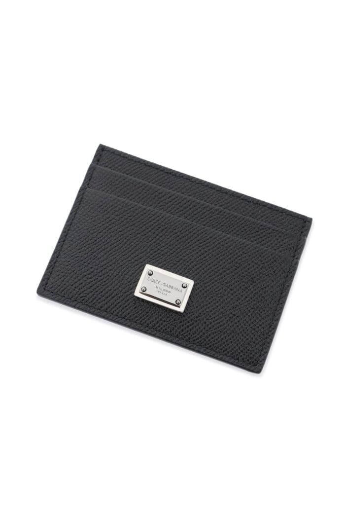 DOLCE & GABBANA Leather Card Holder With Logo Plate