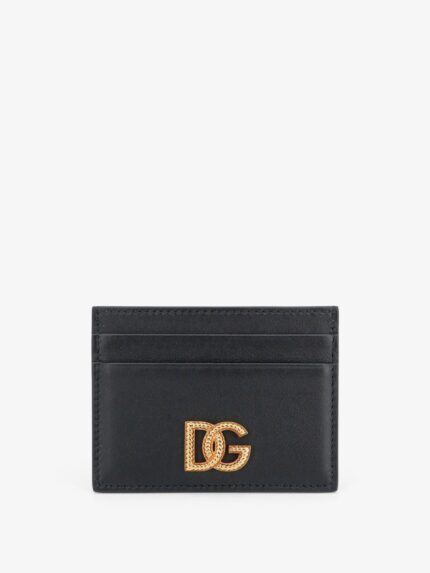 Dolce & Gabbana Leather Card Holder With Metal DG Logo