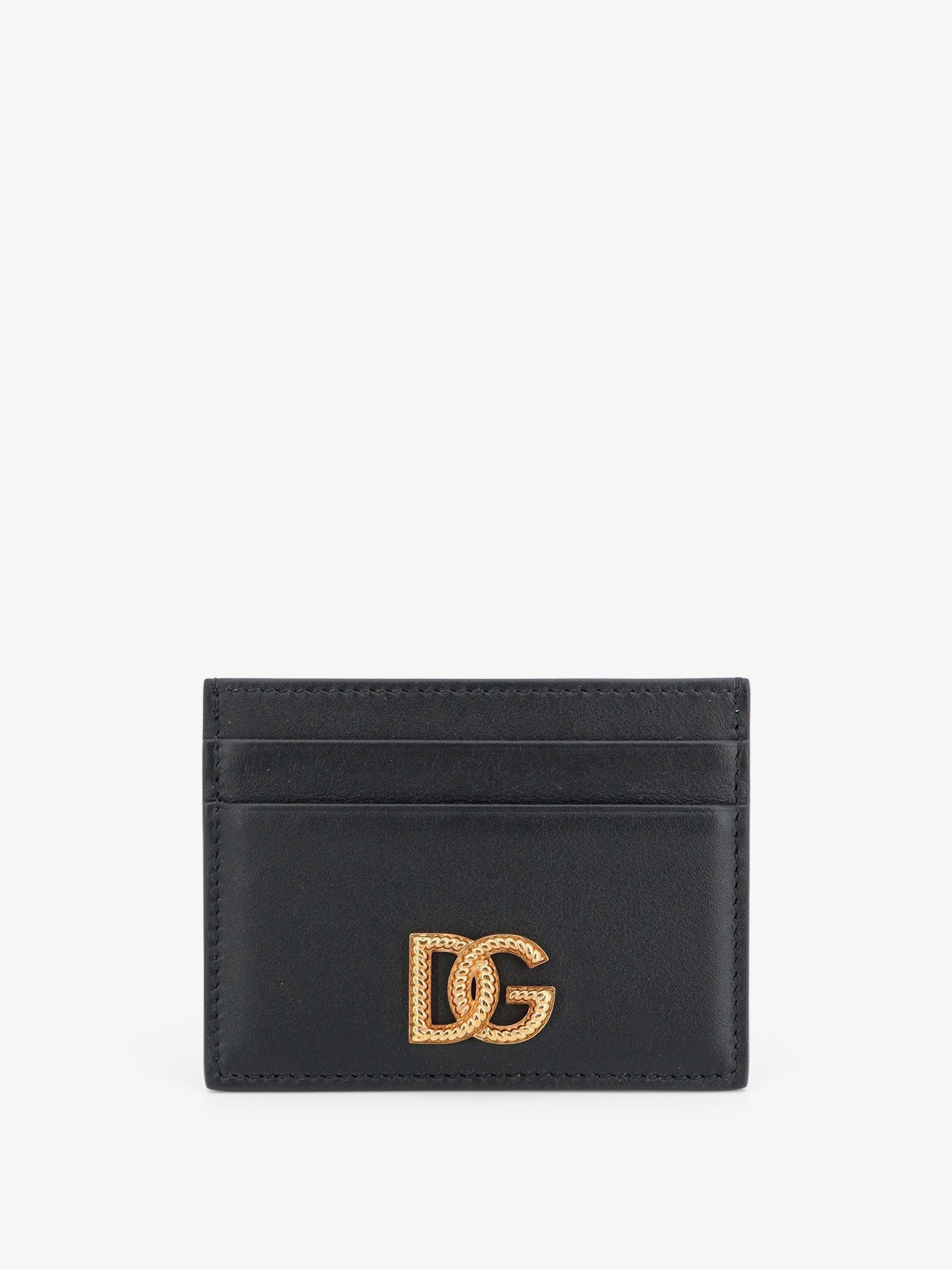 Dolce & Gabbana Leather Card Holder With Metal DG Logo