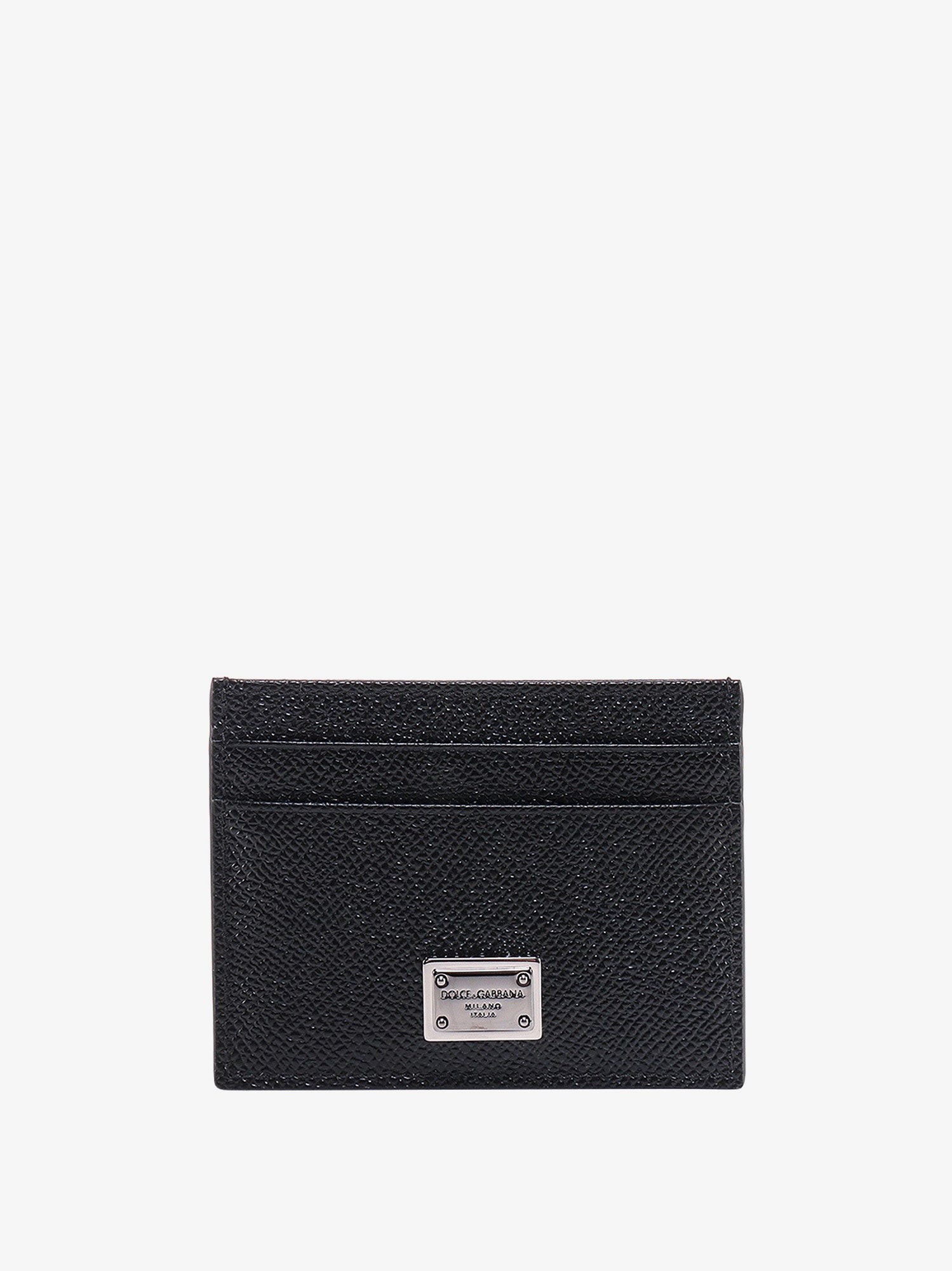 Dolce & Gabbana Leather Card Holder With Metal Logo Tag