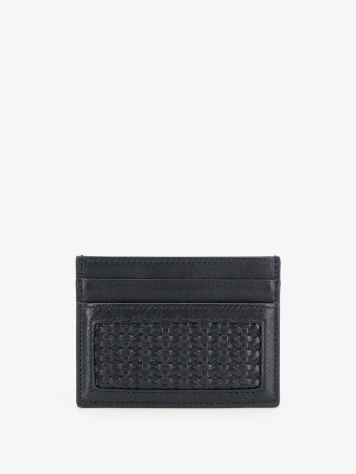 Dolce & Gabbana Leather Card Holder With Woven Pattern