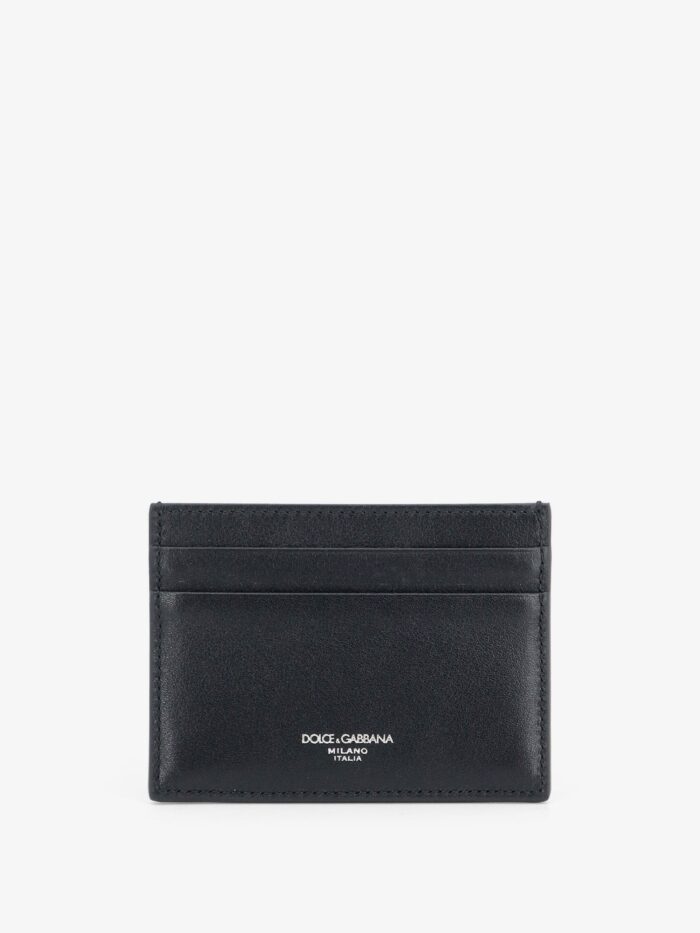 Dolce & Gabbana Leather Card Holder With Woven Pattern