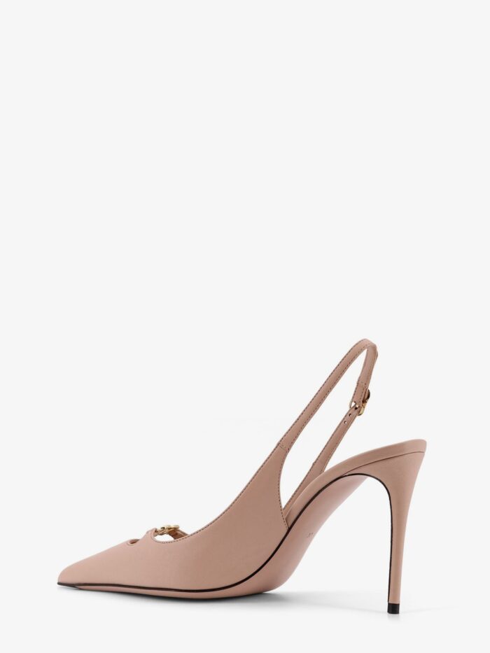 Dolce & Gabbana Leather Pumps With Metal DG Logo