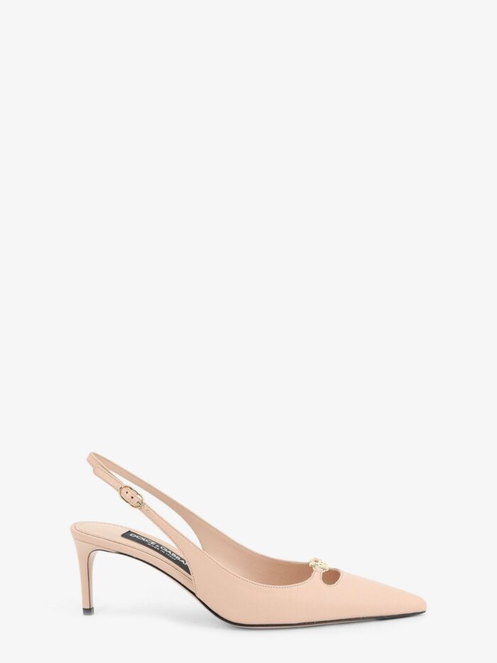 dolce & gabbana leather pumps with metal dg logo Dolce & Gabbana Leather Pumps With Metal DG Logo